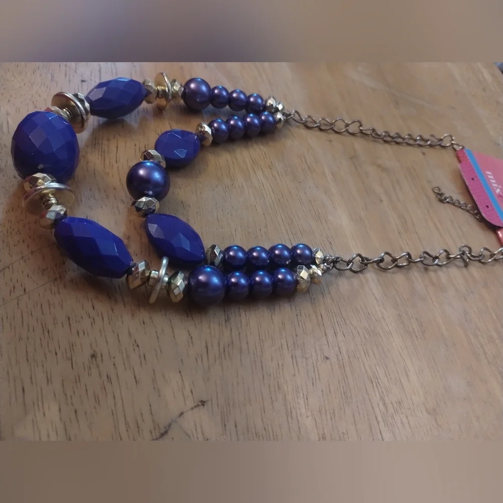 New Women's Purple Beaded Necklace - Picture 5 of 5